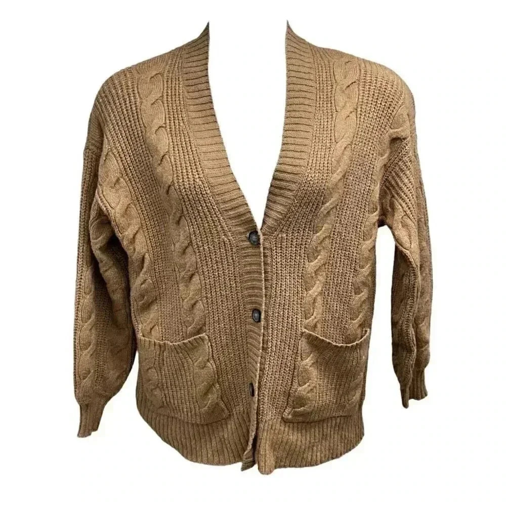Chunky Knit Cardigan American Eagle Size XS With Pockets